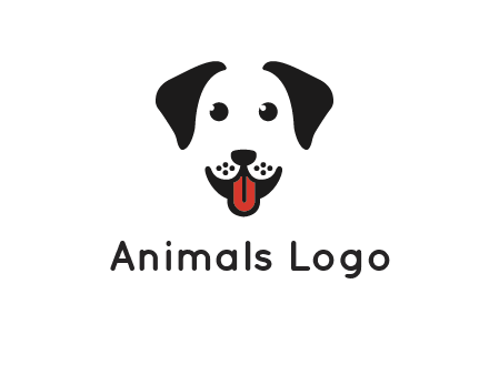 negative spacing cute dog face