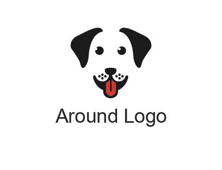negative spacing cute dog face