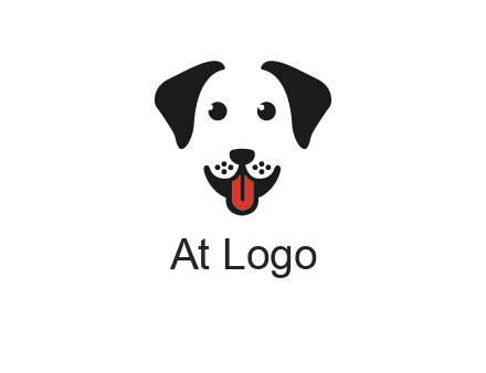 negative spacing cute dog face