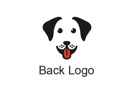 negative spacing cute dog face