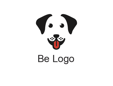 negative spacing cute dog face