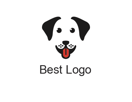 negative spacing cute dog face