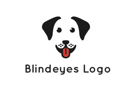 negative spacing cute dog face
