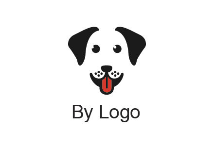 negative spacing cute dog face