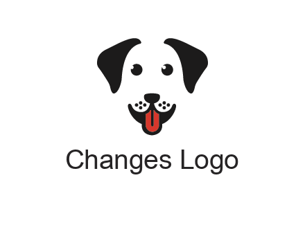 negative spacing cute dog face