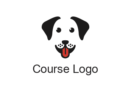 negative spacing cute dog face