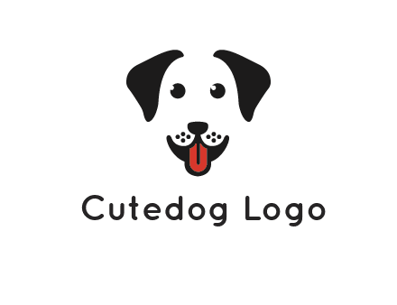 negative spacing cute dog face