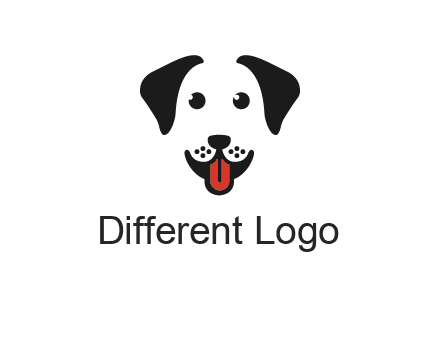 negative spacing cute dog face