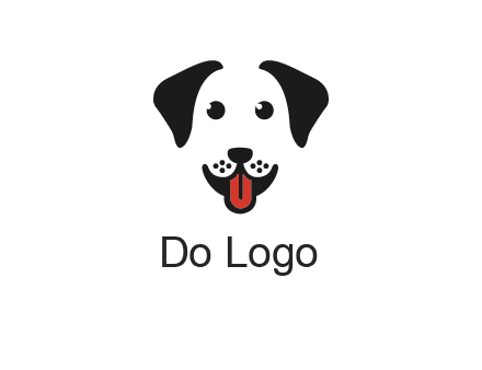 negative spacing cute dog face