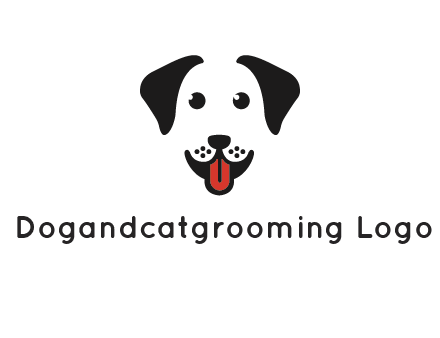 negative spacing cute dog face