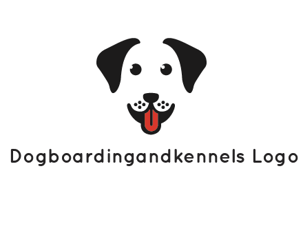 negative spacing cute dog face