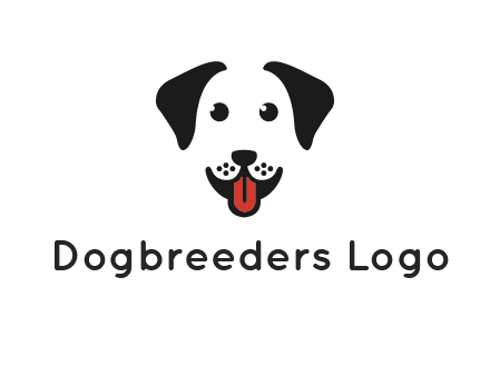 negative spacing cute dog face