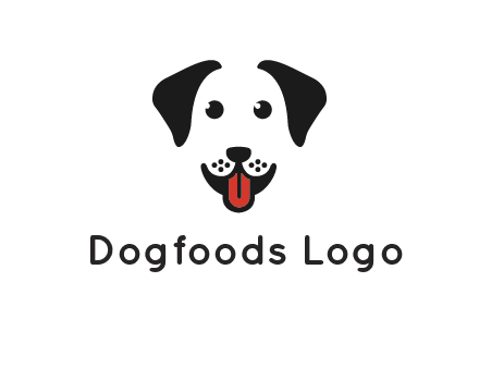 negative spacing cute dog face