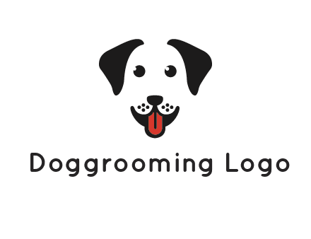 negative spacing cute dog face