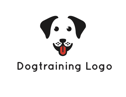 negative spacing cute dog face