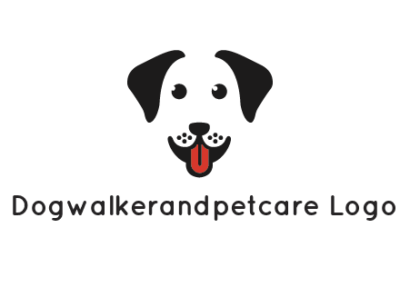 negative spacing cute dog face