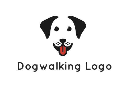 negative spacing cute dog face