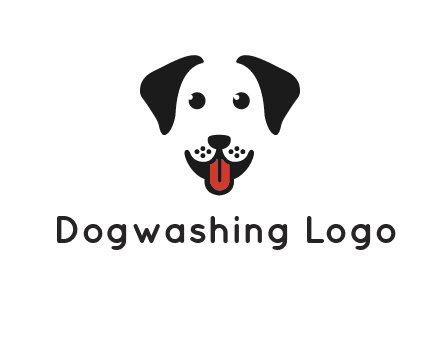 negative spacing cute dog face