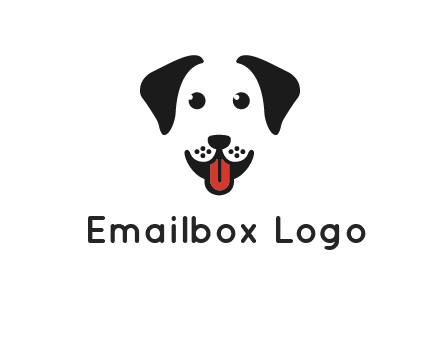 negative spacing cute dog face