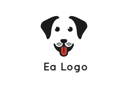 negative spacing cute dog face