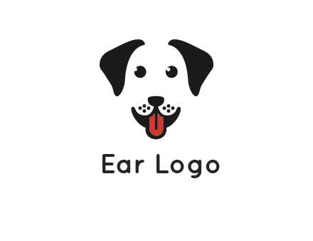 negative spacing cute dog face