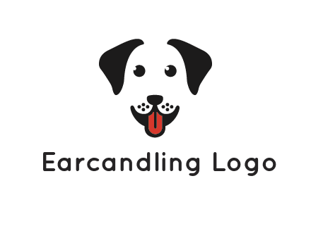 negative spacing cute dog face