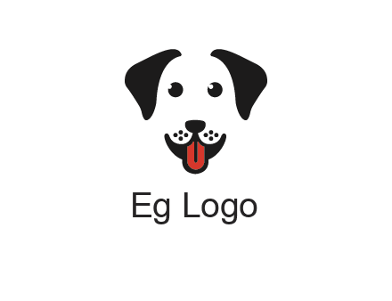 negative spacing cute dog face