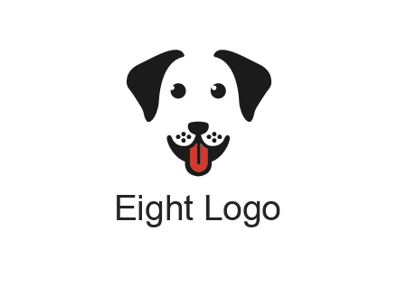 negative spacing cute dog face