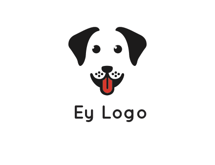negative spacing cute dog face