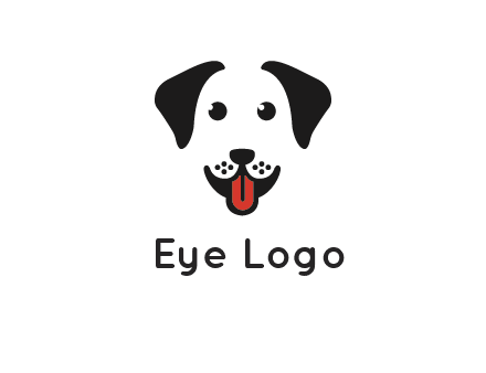 negative spacing cute dog face