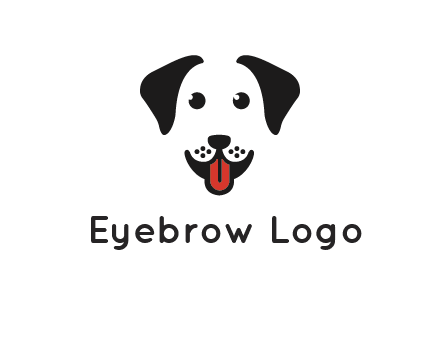 negative spacing cute dog face