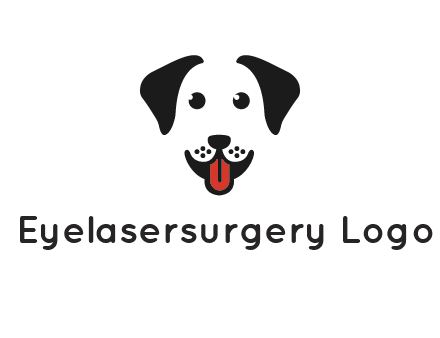 negative spacing cute dog face