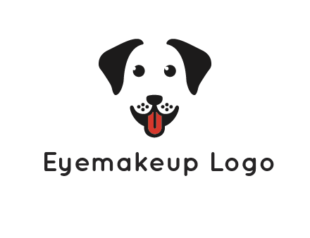 negative spacing cute dog face