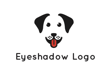 negative spacing cute dog face
