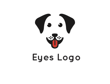 negative spacing cute dog face