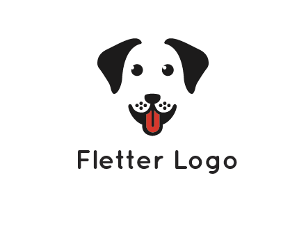 negative spacing cute dog face