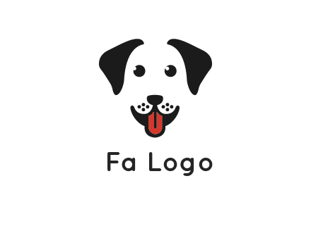 negative spacing cute dog face