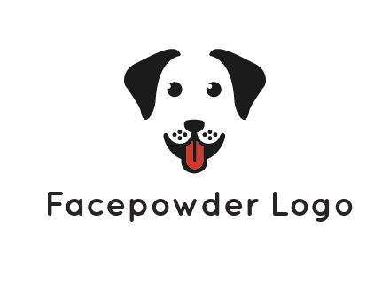 negative spacing cute dog face