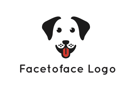 negative spacing cute dog face