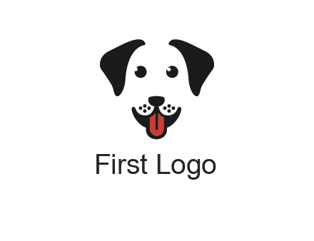 negative spacing cute dog face