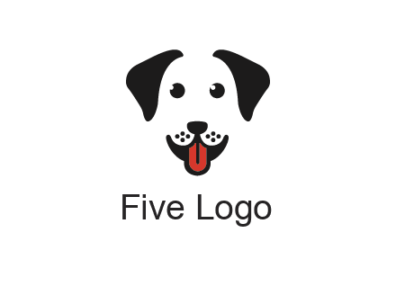 negative spacing cute dog face