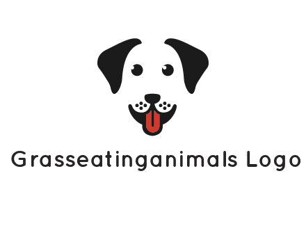 negative spacing cute dog face