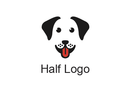 negative spacing cute dog face