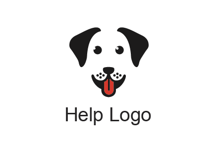 negative spacing cute dog face