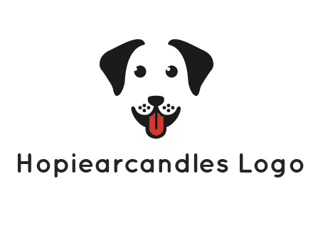 negative spacing cute dog face