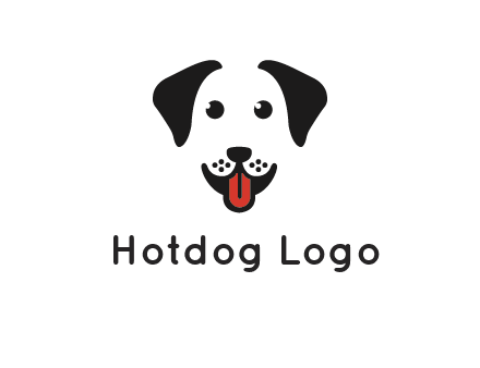 negative spacing cute dog face