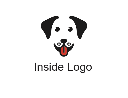 negative spacing cute dog face