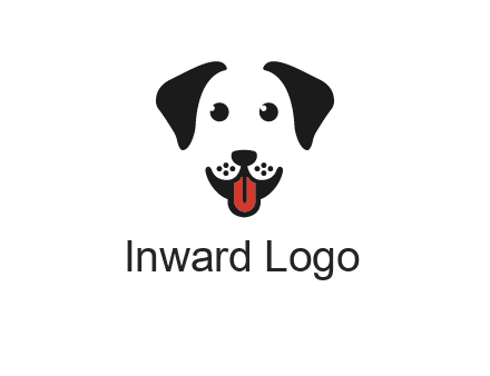 negative spacing cute dog face