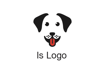 negative spacing cute dog face