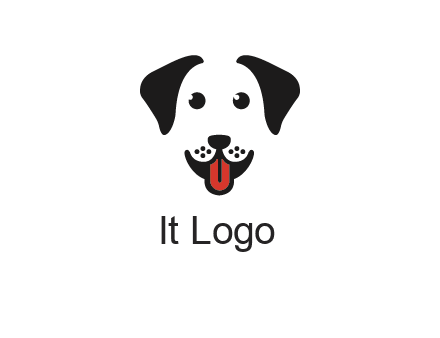 negative spacing cute dog face